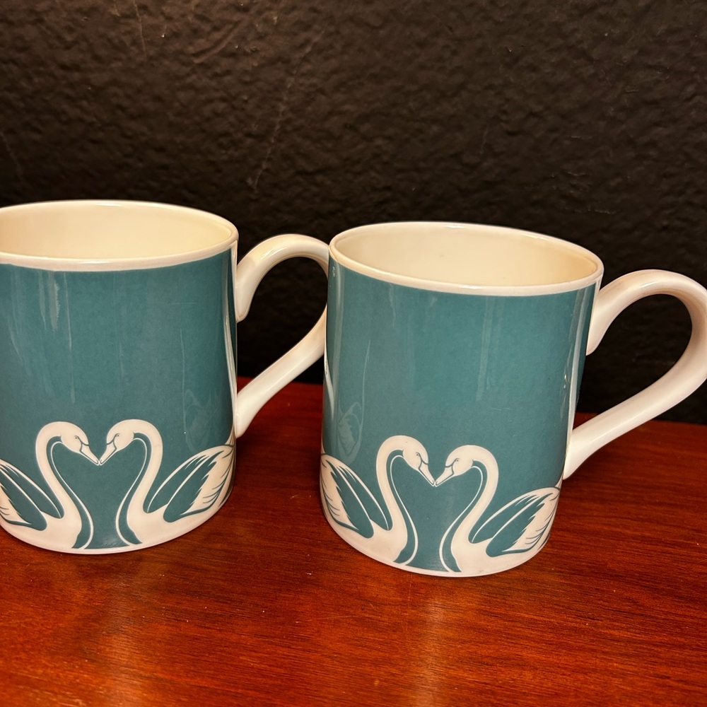 Roy‎ Kirkham Fine Bone China Swan Mug Set of 2 New